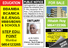Bombay Samachar Situation Wanted classified rates